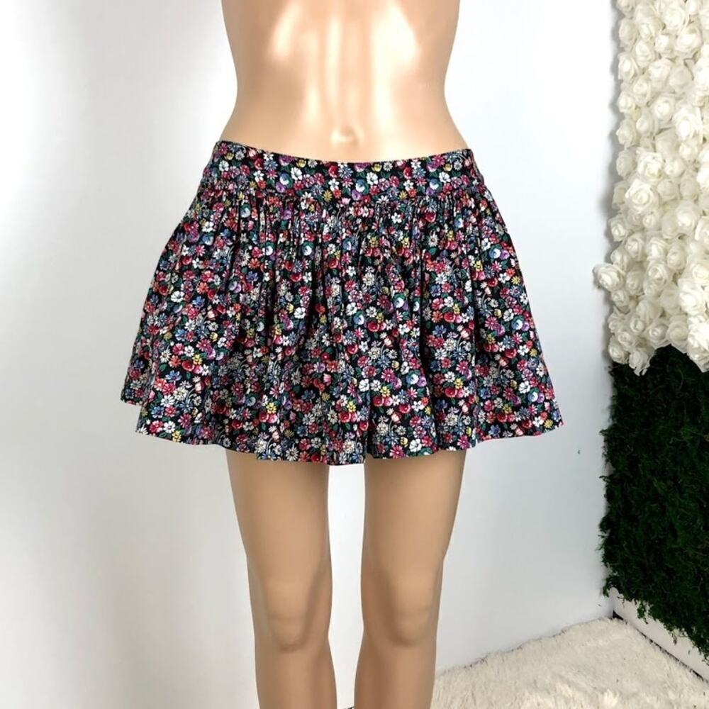 VTG Jack Wills vintage floral print flare 100% cotton mini skirt